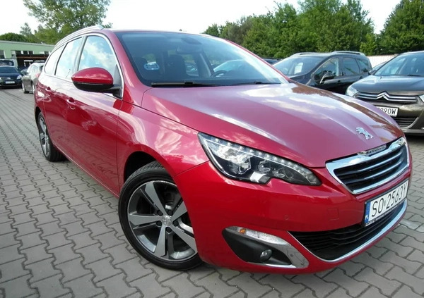 Peugeot 308 cena 34900 przebieg: 153000, rok produkcji 2015 z Sosnowiec małe 631